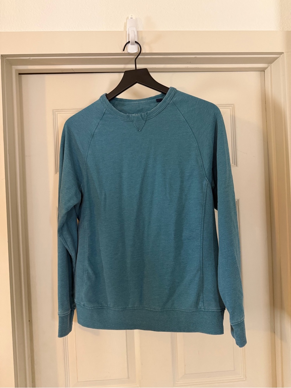 Mens johnnie-O Taber Teal Crewneck Pullover Sweater Sz small 60% cotton